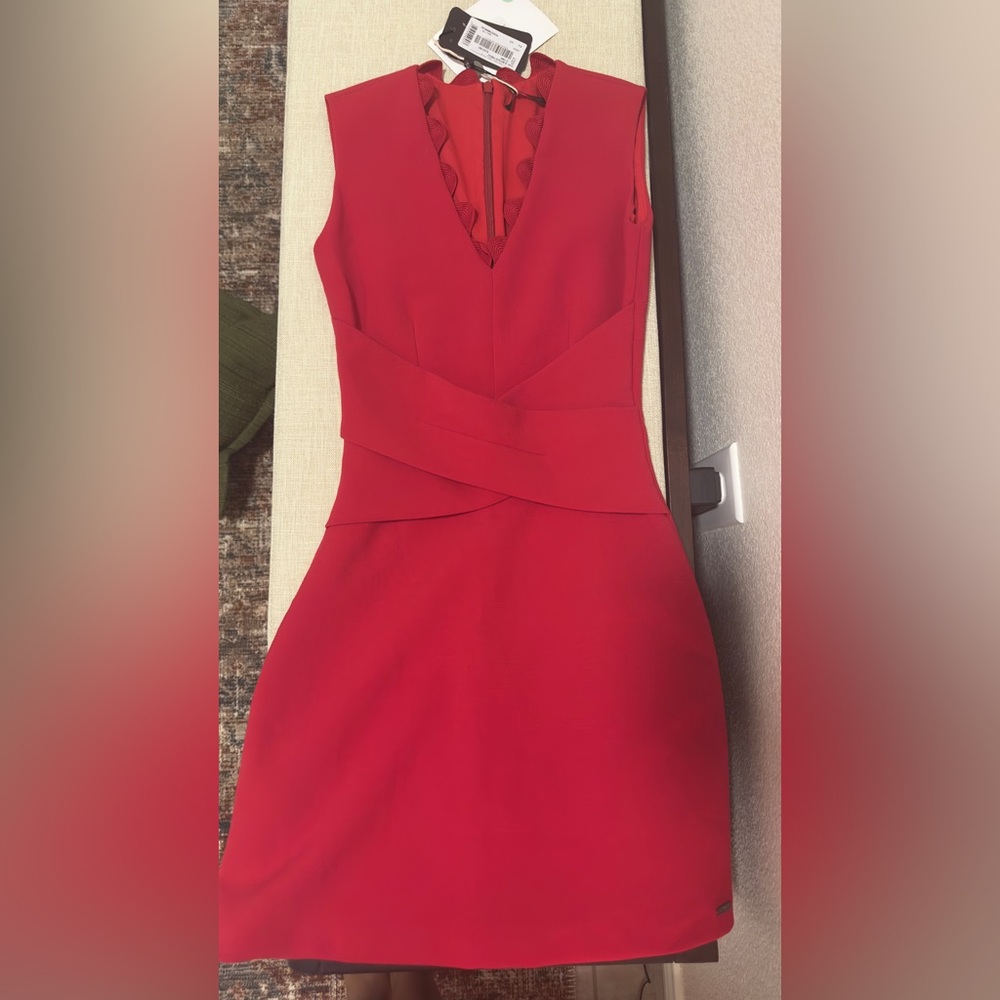 Armani Exchange Vibrant Red Mini Dress